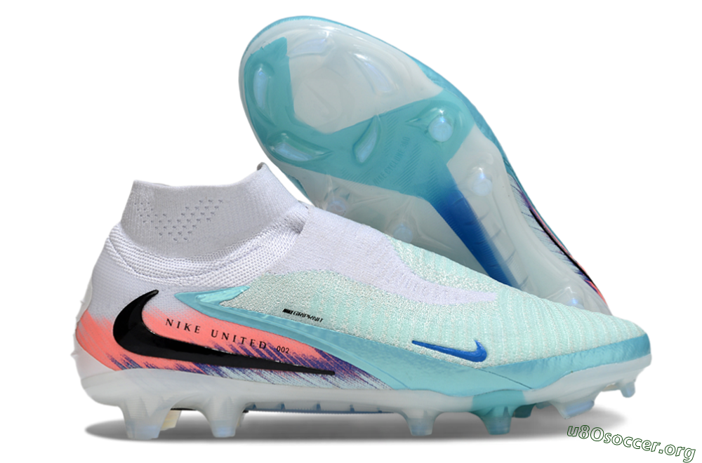 Nike Phantom 6 High Elite FG Football Boots - Jade/White/Red 2