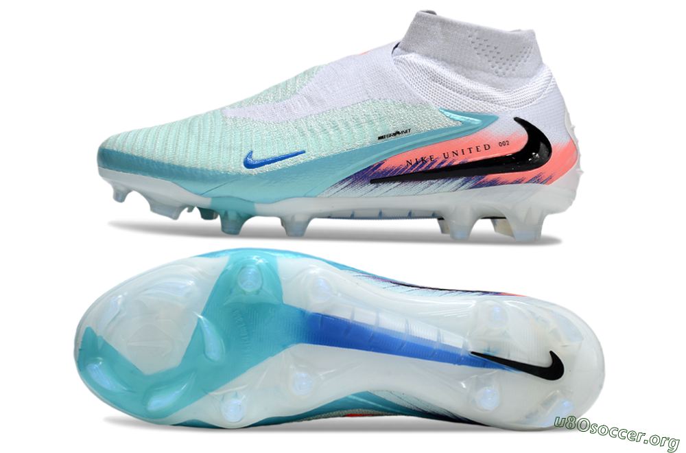 Nike Phantom 6 High Elite FG Football Boots - Jade/White/Red 1