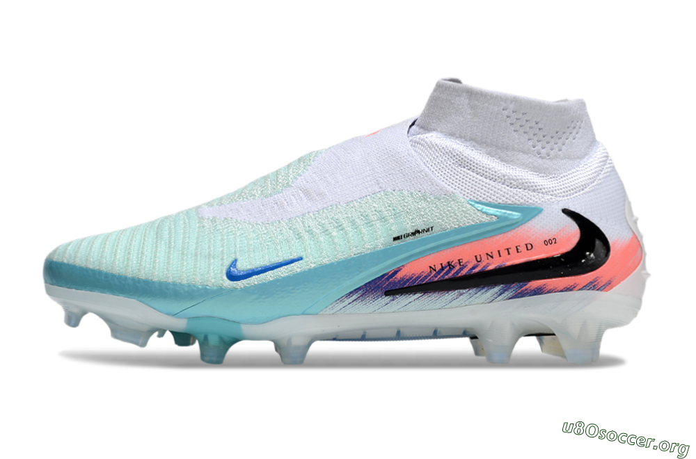 Nike Phantom 6 High Elite FG Football Boots - Jade/White/Red 3