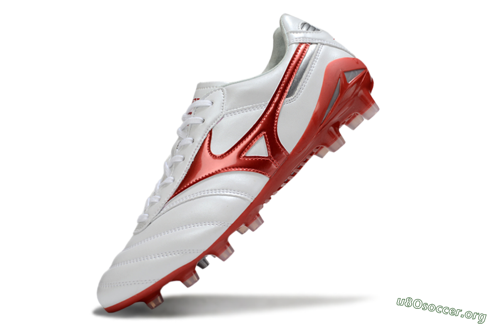 Mizuno Morelia 2 FG Football Boots - White/Red 5