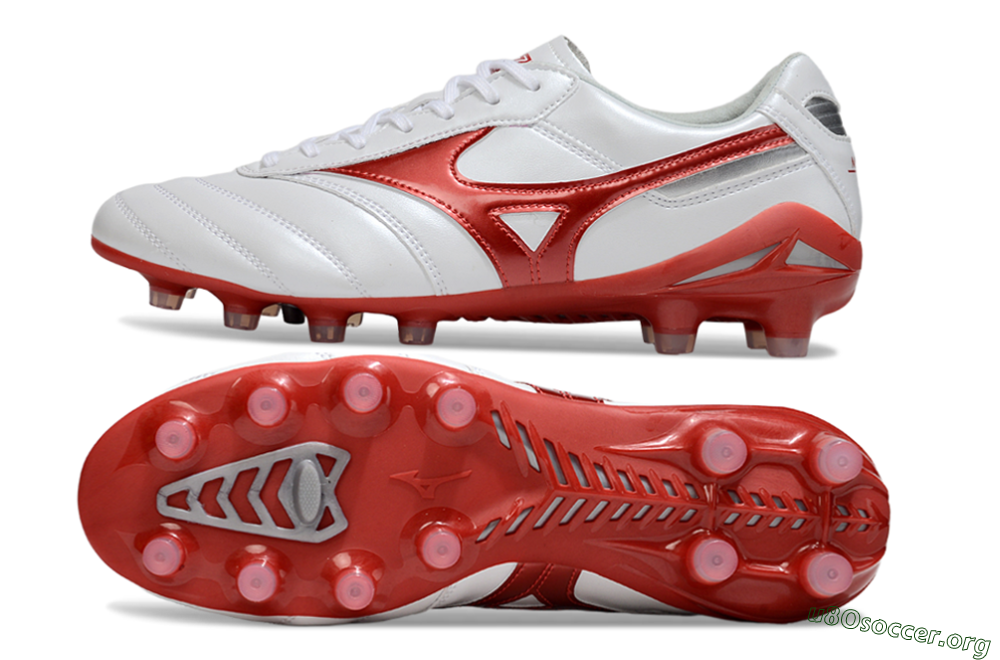 Mizuno Morelia 2 FG Football Boots - White/Red 1