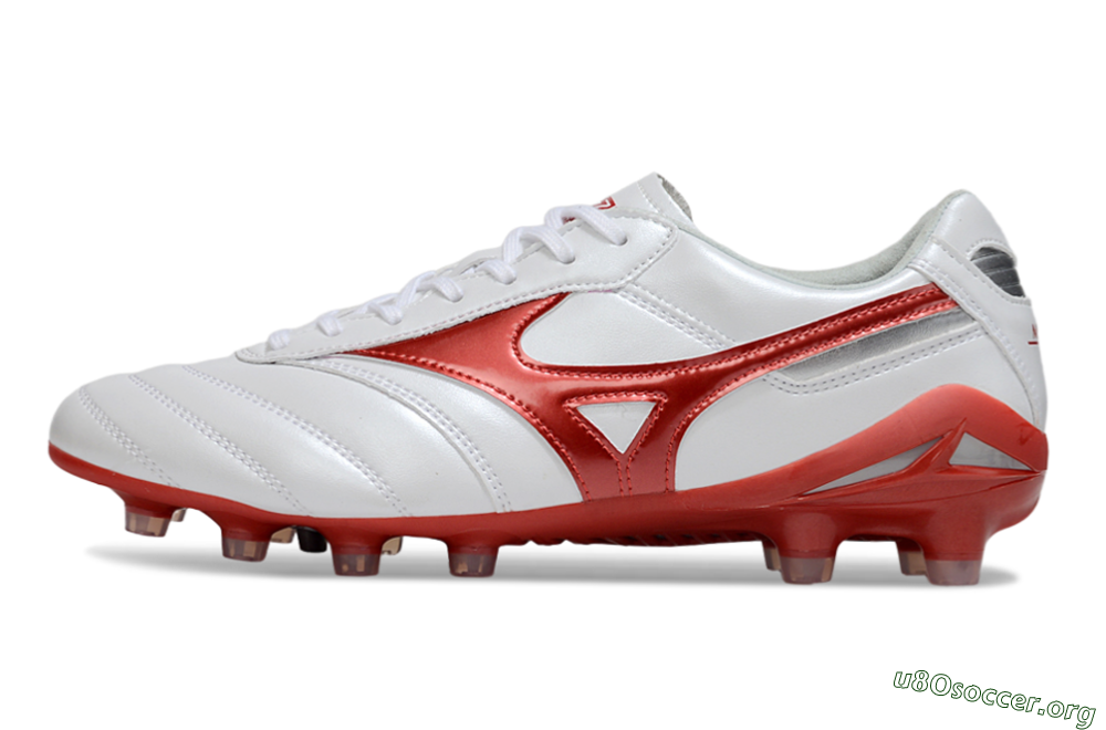 Mizuno Morelia 2 FG Football Boots - White/Red 3