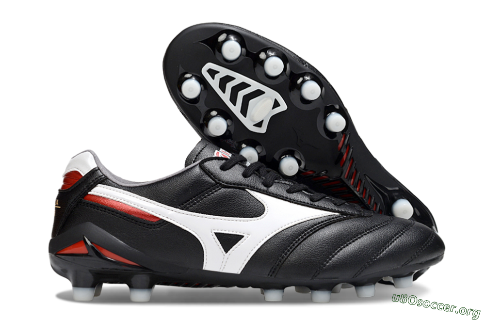 Mizuno Morelia 2 FG Football Boots - Black/White/Red 2
