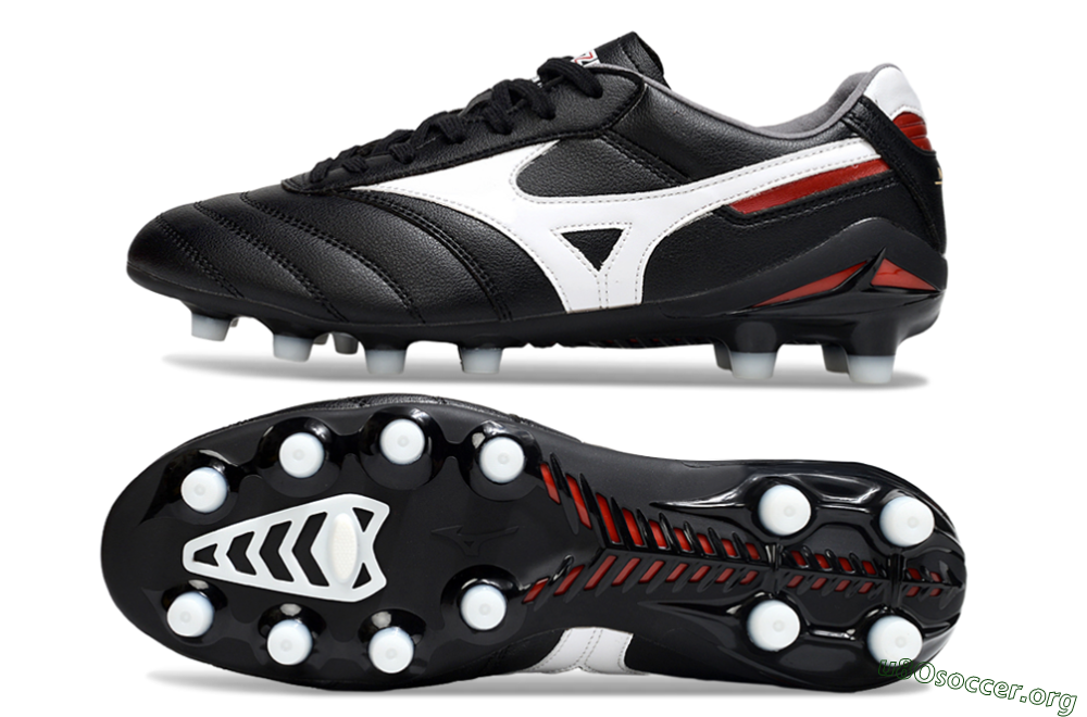 Mizuno Morelia 2 FG Football Boots - Black/White/Red 1