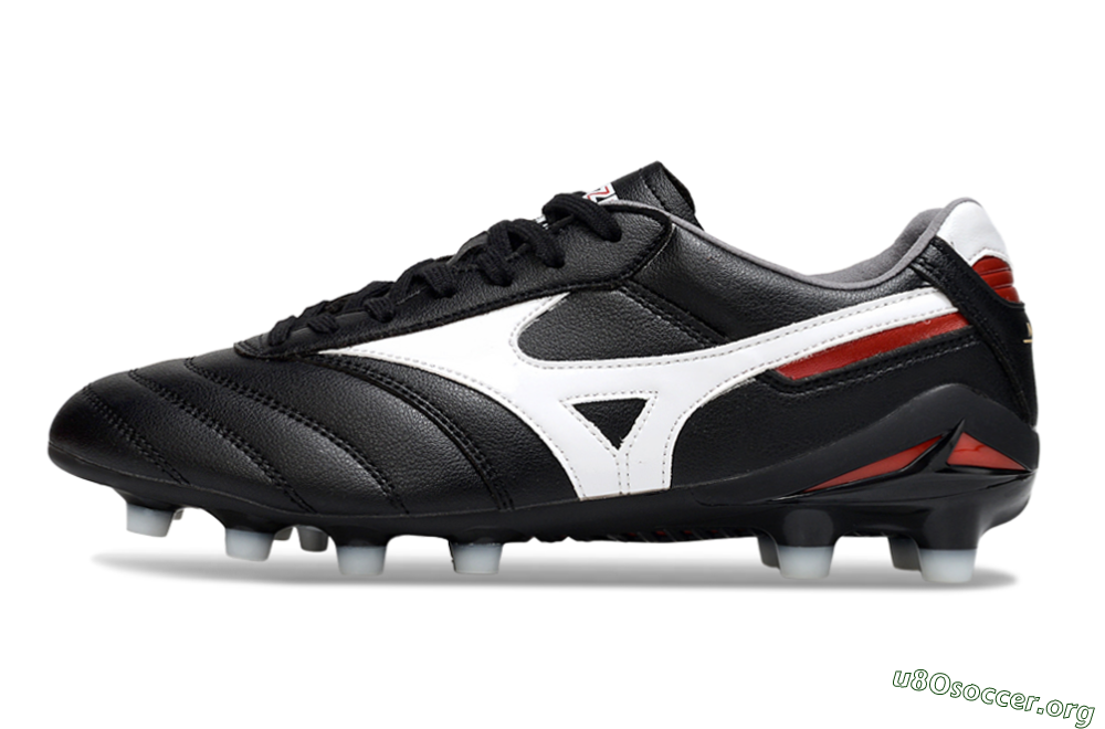 Mizuno Morelia 2 FG Football Boots - Black/White/Red 3