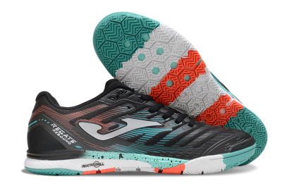 Joma Top Flex IC Football Shoes - Black/Jade/Red