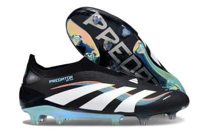 Adidas Predator 25 Elite Laceless FG Football Boots - Black/White/Jade