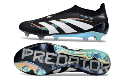 Adidas Predator 25 Elite Laceless FG Football Boots - Black/White/Jade