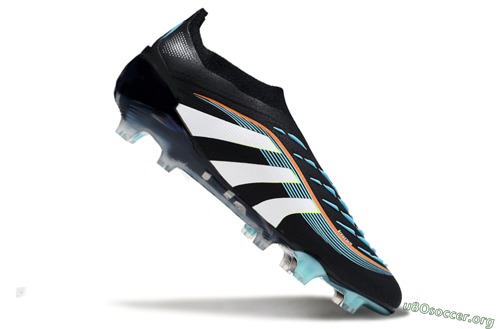Adidas Predator 25 Elite Laceless FG Football Boots - Black/White/Jade 4