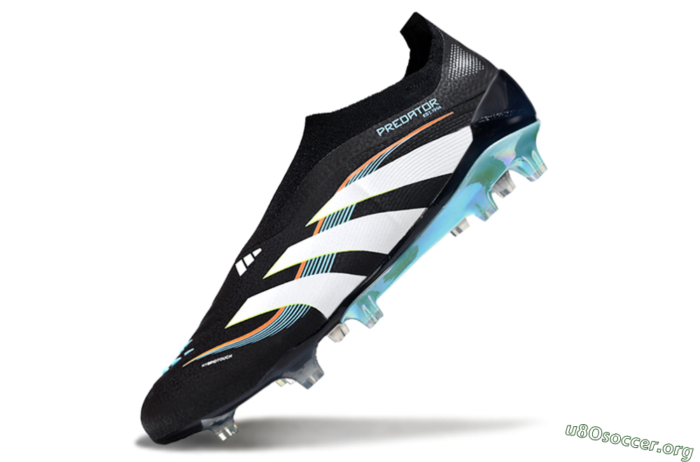 Adidas Predator 25 Elite Laceless FG Football Boots - Black/White/Jade 5