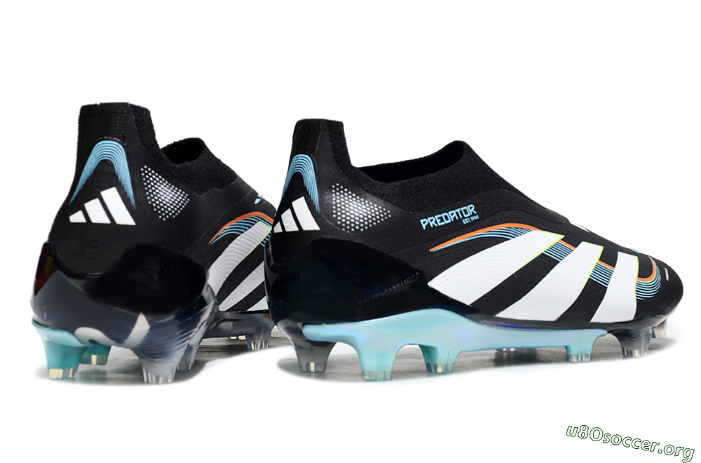 Adidas Predator 25 Elite Laceless FG Football Boots - Black/White/Jade 6