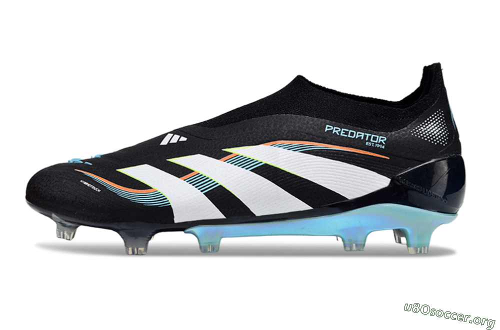 Adidas Predator 25 Elite Laceless FG Football Boots - Black/White/Jade 3