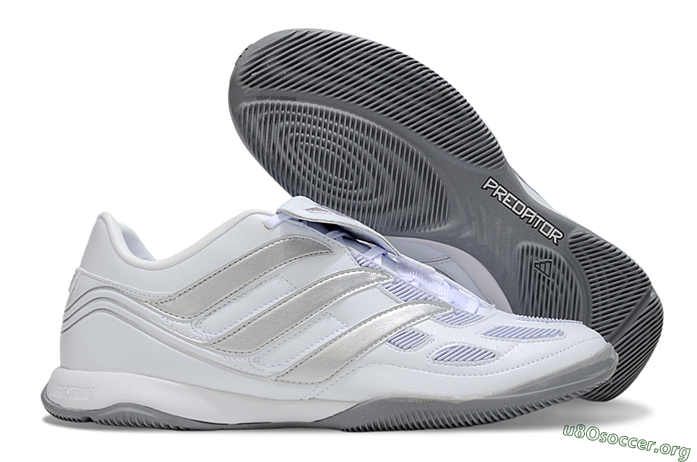 Adidas Predator 25 Elite Foldover Tongue IC Football Shoes - Beige/White/Silver 2