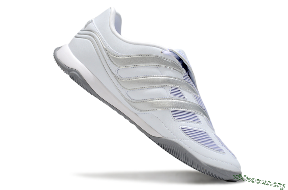 Adidas Predator 25 Elite Foldover Tongue IC Football Shoes - Beige/White/Silver 4