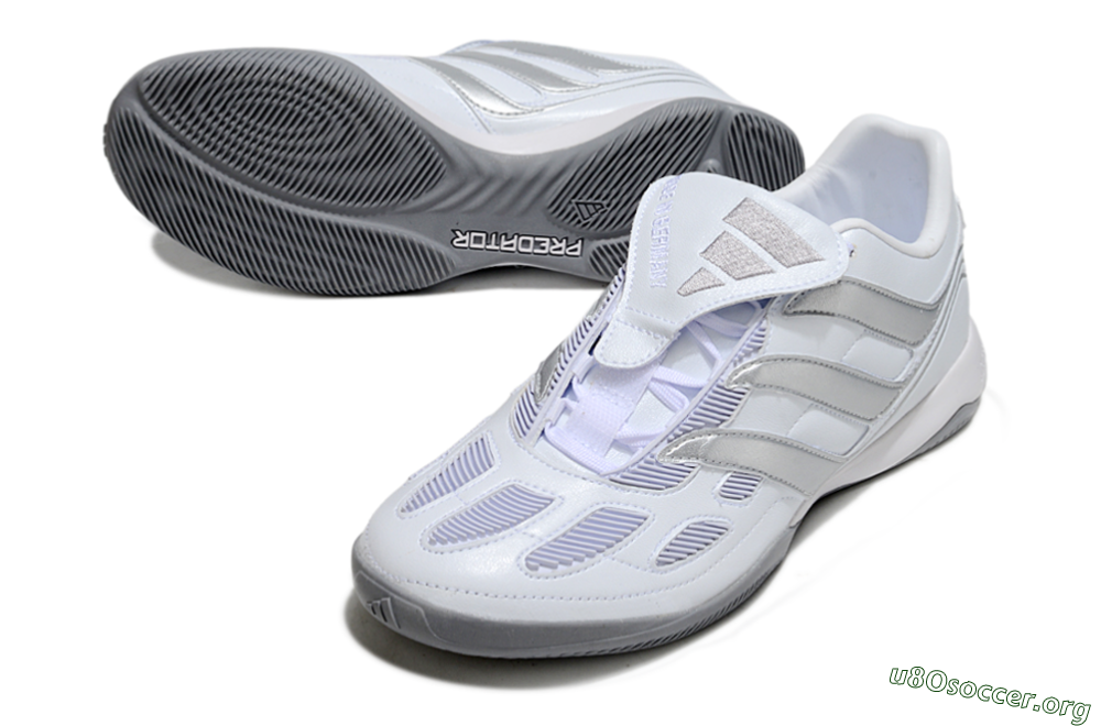 Adidas Predator 25 Elite Foldover Tongue IC Football Shoes - Beige/White/Silver 0