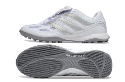 Adidas Predator 25 Elite Foldover Tongue IC Football Shoes - Beige/White/Silver