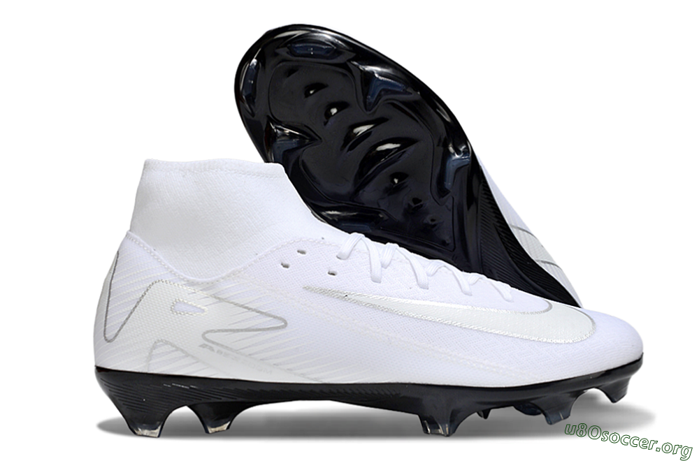 Nike Air Zoom Mercurial Superfly 10 Academy FG Football Boots - White/Silver/Black 2