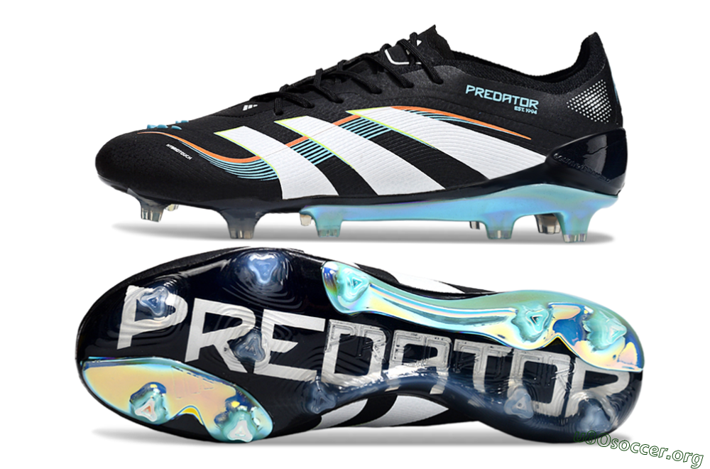 Adidas Predator 25 Elite FG Football Boots - Black/White/Jade 1