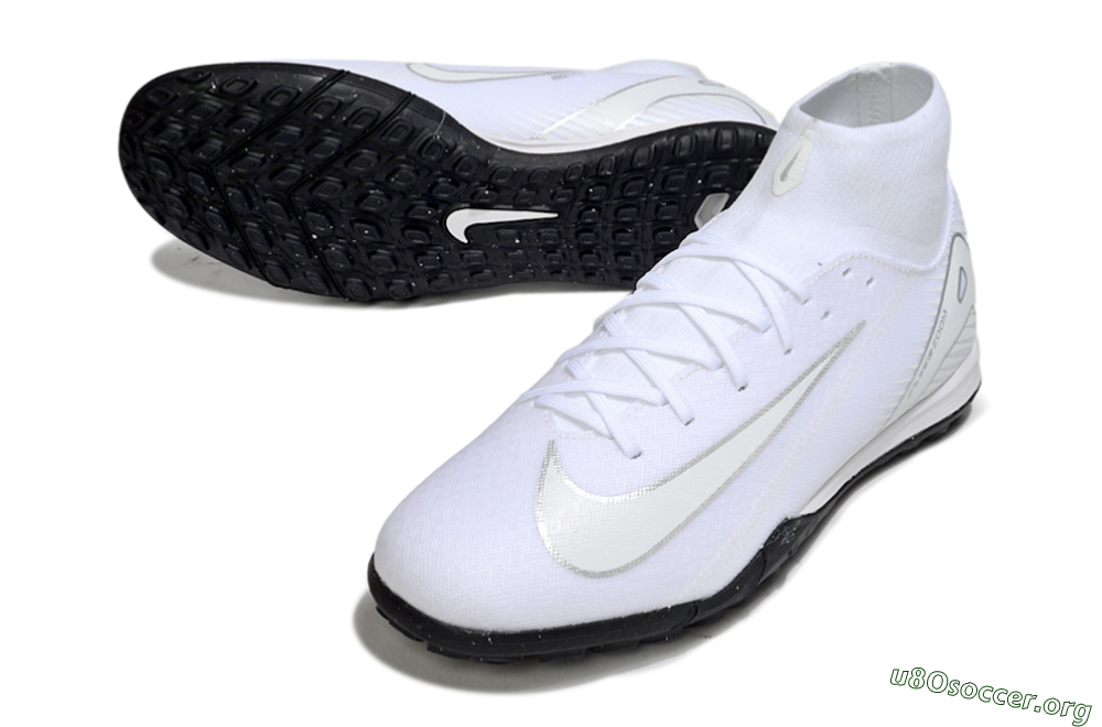 Nike Air Zoom Mercurial Superfly 10 Academy TF Football Shoes - White/Silver/Black 0