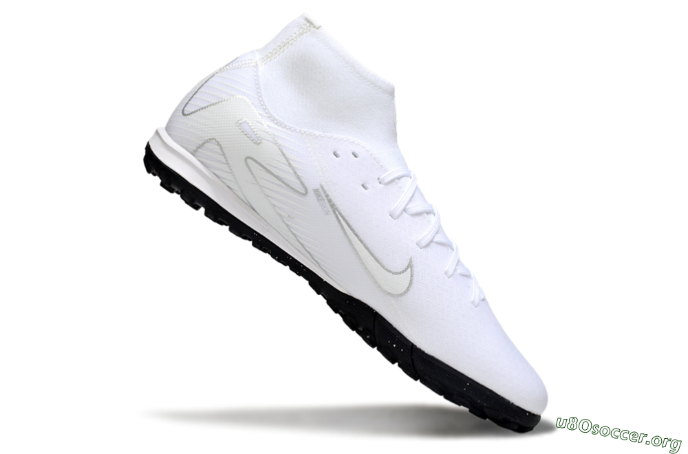 Nike Air Zoom Mercurial Superfly 10 Academy TF Football Shoes - White/Silver/Black 4
