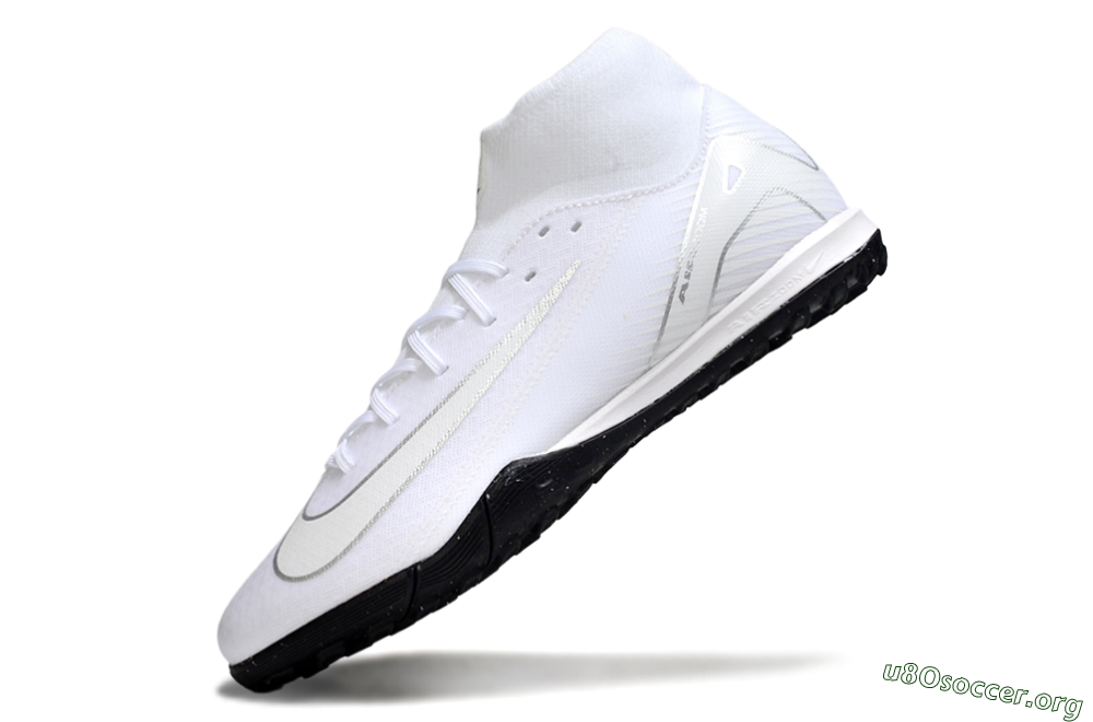 Nike Air Zoom Mercurial Superfly 10 Academy TF Football Shoes - White/Silver/Black 5