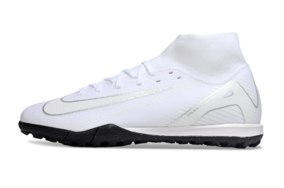 Nike Air Zoom Mercurial Superfly 10 Academy TF Football Shoes - White/Silver/Black