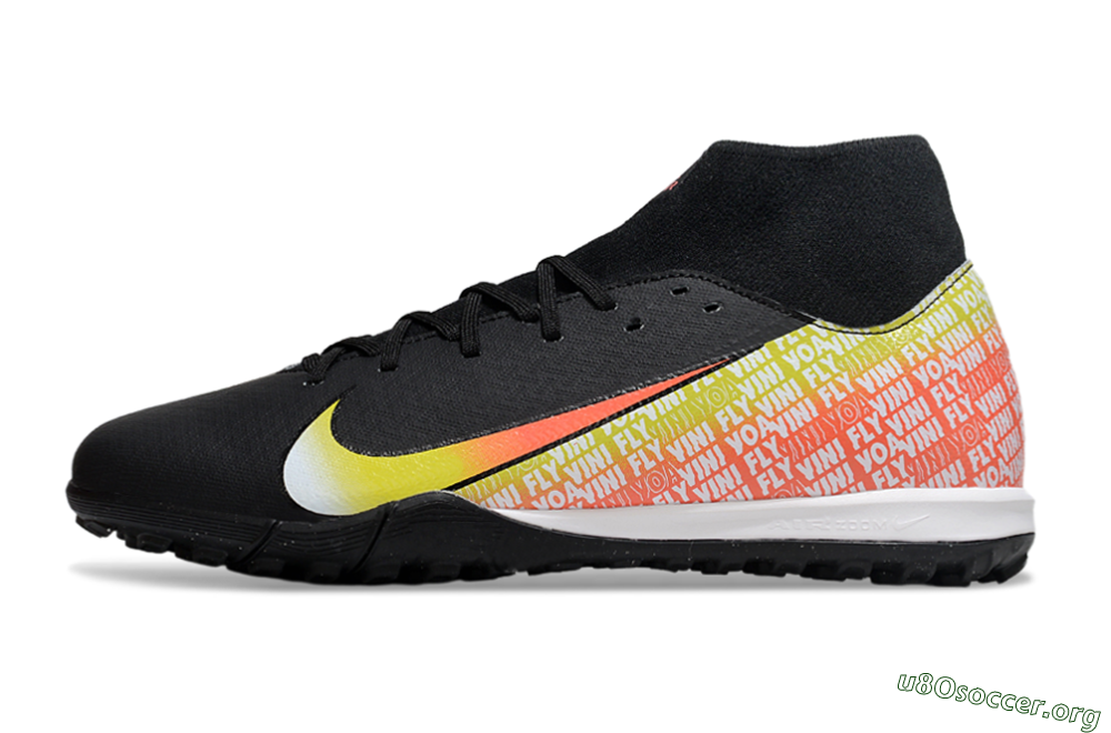 Nike Air Zoom Mercurial Superfly 10 Academy TF Football Shoes - Black/Yellow/Red 3
