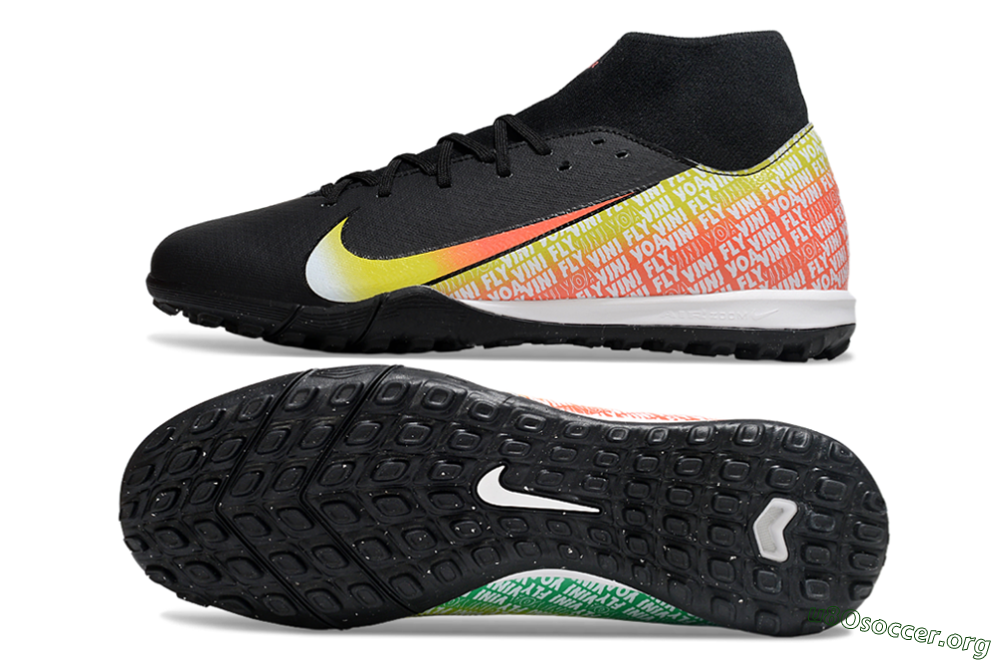 Nike Air Zoom Mercurial Superfly 10 Academy TF Football Shoes - Black/Yellow/Red 1