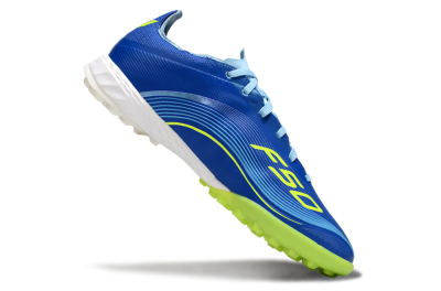 Messi x Adidas F50 Pro TF Football Shoes - Blue/Yellow/White