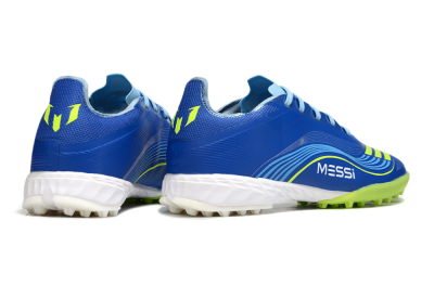 Messi x Adidas F50 Pro TF Football Shoes - Blue/Yellow/White