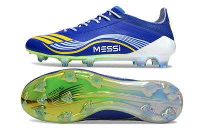 Messi x Adidas F50 Elite FG Football Boots - Blue/Yellow/White