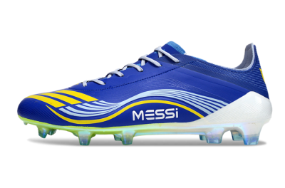 Messi x Adidas F50 Elite FG Football Boots - Blue/Yellow/White