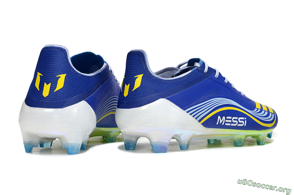 Messi x Adidas F50 Elite FG Football Boots - Blue/Yellow/White 6
