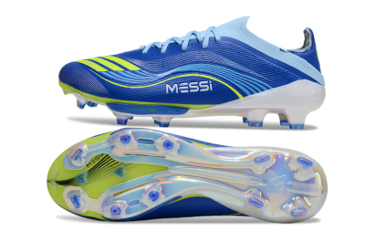 Messi x Adidas F50 Elite FG Football Boots - Blue/Yellow/White