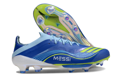 Messi x Adidas F50 Elite FG Football Boots - Blue/Yellow/White