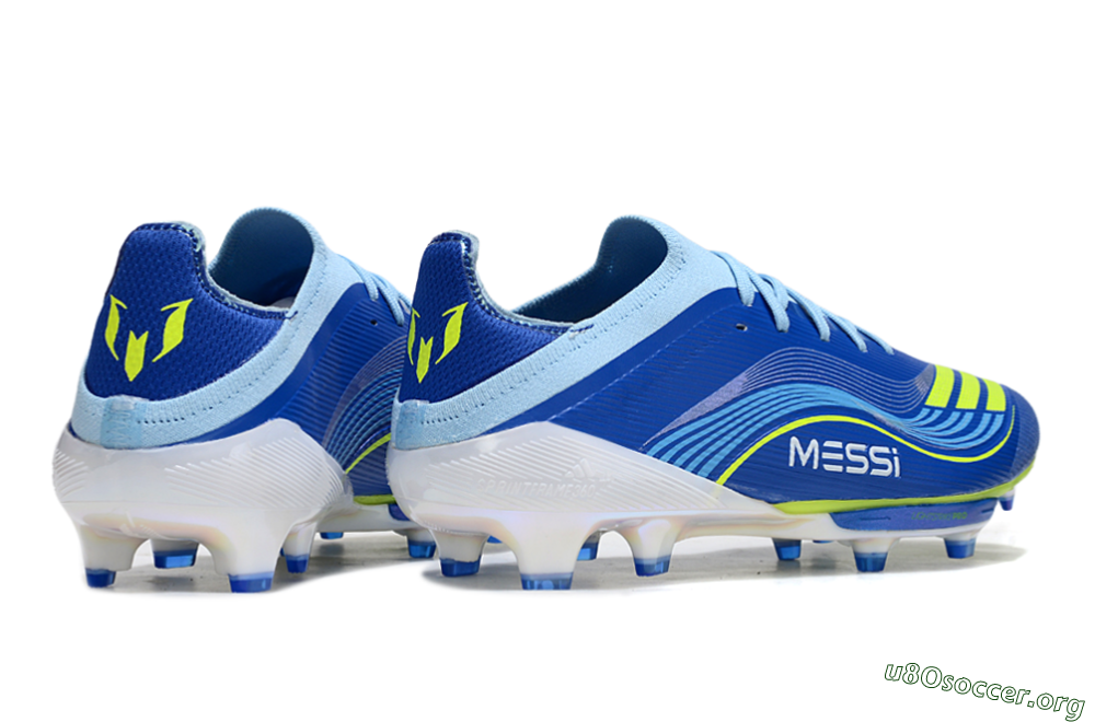 Messi x Adidas F50 Elite FG Football Boots - Blue/Yellow/White 6