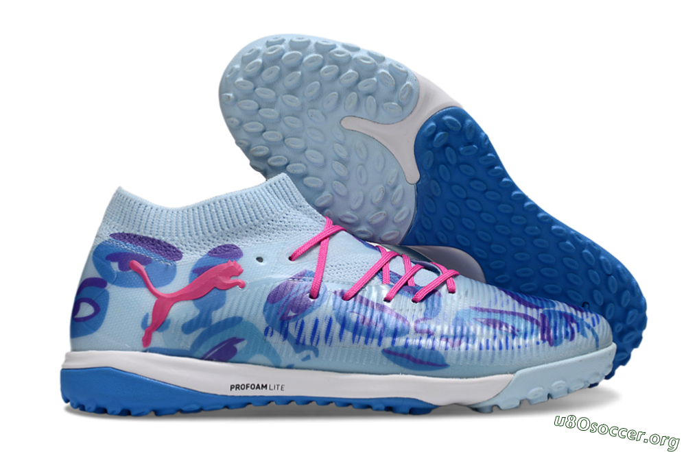 Puma Future 8 Ultimate TF Football Shoes - Blue/Pink/White 2
