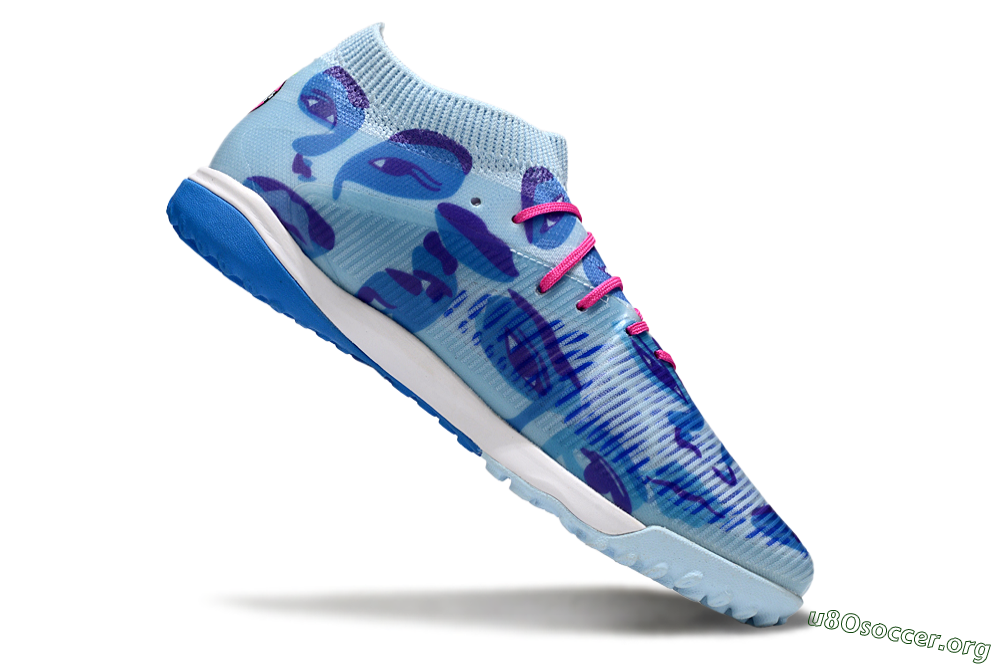 Puma Future 8 Ultimate TF Football Shoes - Blue/Pink/White 4