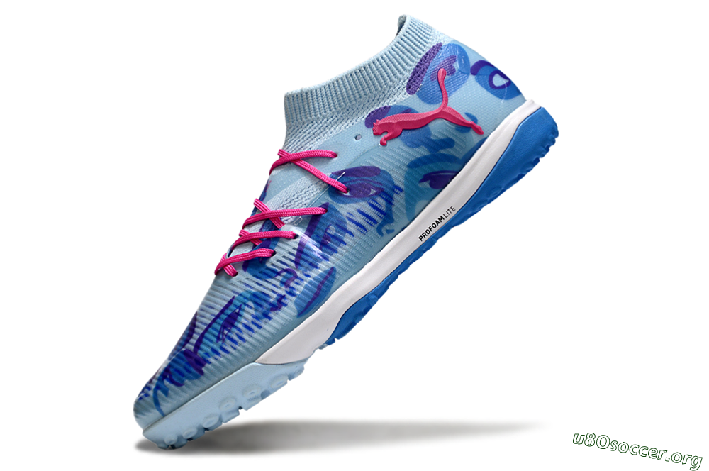 Puma Future 8 Ultimate TF Football Shoes - Blue/Pink/White 5
