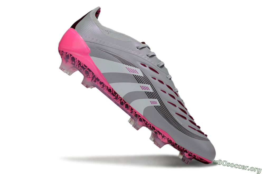 Adidas Predator 25 Elite FG Football Boots - Grey/Silver/Red 4