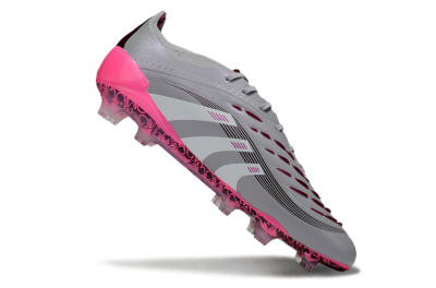 Adidas Predator 25 Elite FG Football Boots - Grey/Silver/Red