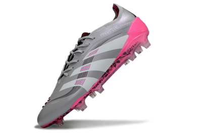Adidas Predator 25 Elite FG Football Boots - Grey/Silver/Red