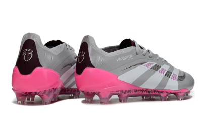 Adidas Predator 25 Elite FG Football Boots - Grey/Silver/Red