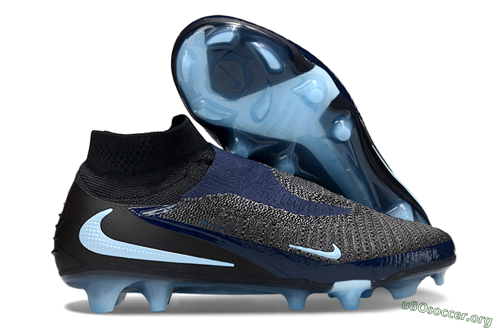 Nike Phantom 6 Elite High FG Football Boots - Silver/White/Black 2