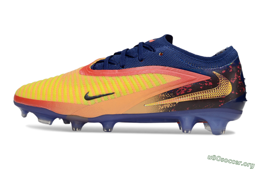 Nike Phantom 6 Elite Low FG Football Boots - Yellow/Red/Blue/Gold 3