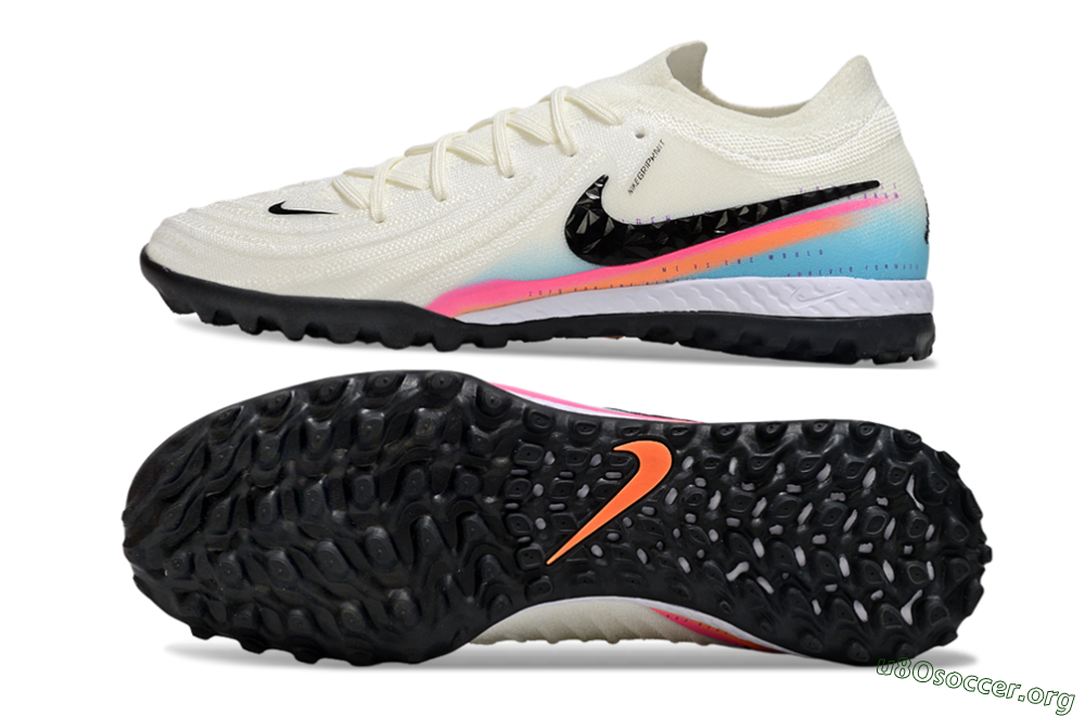 Nike Phantom GX 2 Elite TF Football Shoes - White/Red/Jade 1