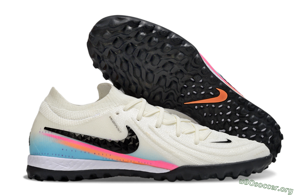 Nike Phantom GX 2 Elite TF Football Shoes - White/Red/Jade 2