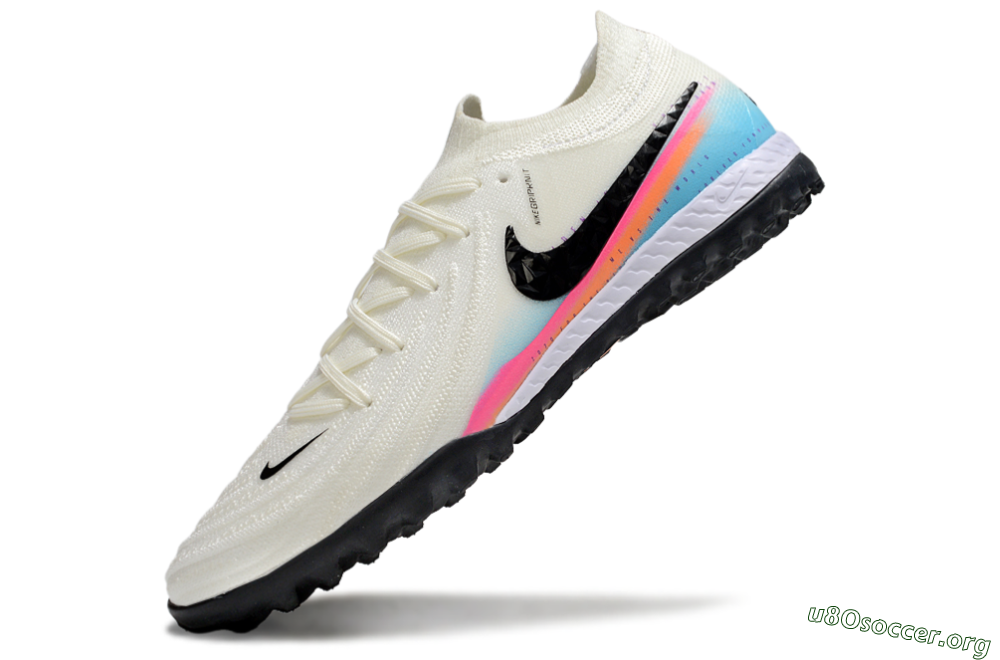 Nike Phantom GX 2 Elite TF Football Shoes - White/Red/Jade 5