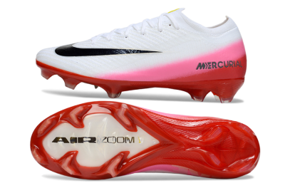 Nike Air Zoom Mercurial Vapor 16 Elite FG Football Boots - White/Pink/Red