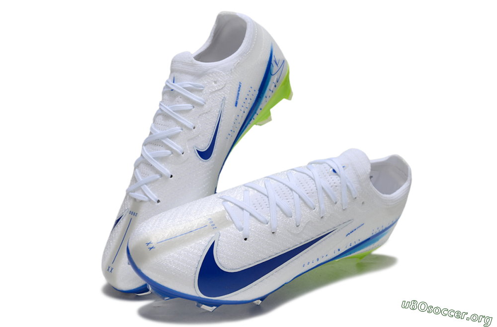 Nike Air Zoom Mercurial Vapor 16 Elite FG Football Boots - White/Blue/Yellow 0